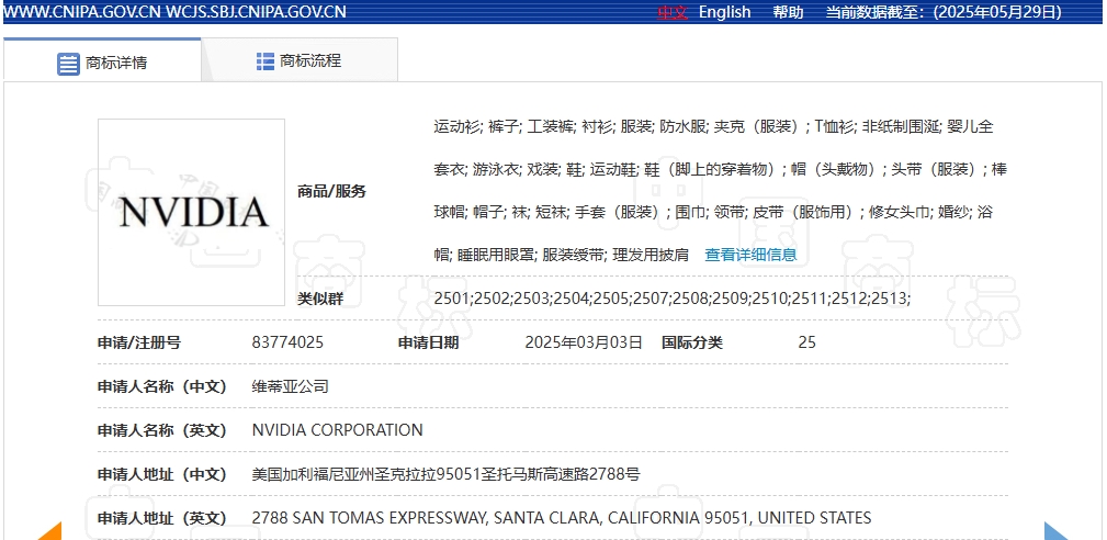 Class 11 'NVIDIA' Trademark Application Details